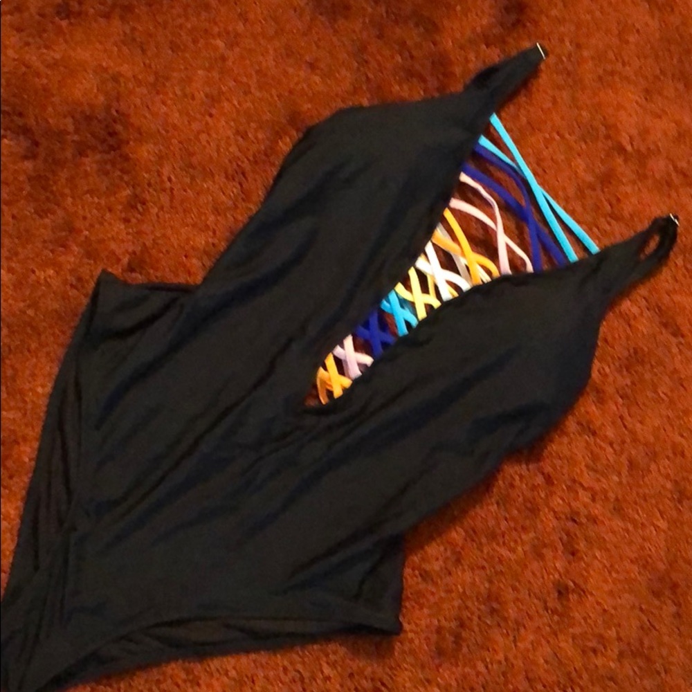 Rainbow crisscross one piece